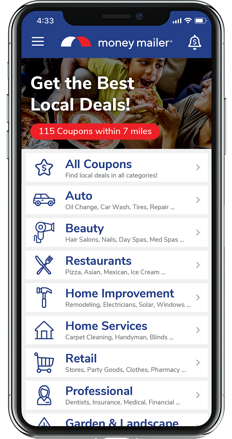 Save with the Money Mailer® mobile coupon app