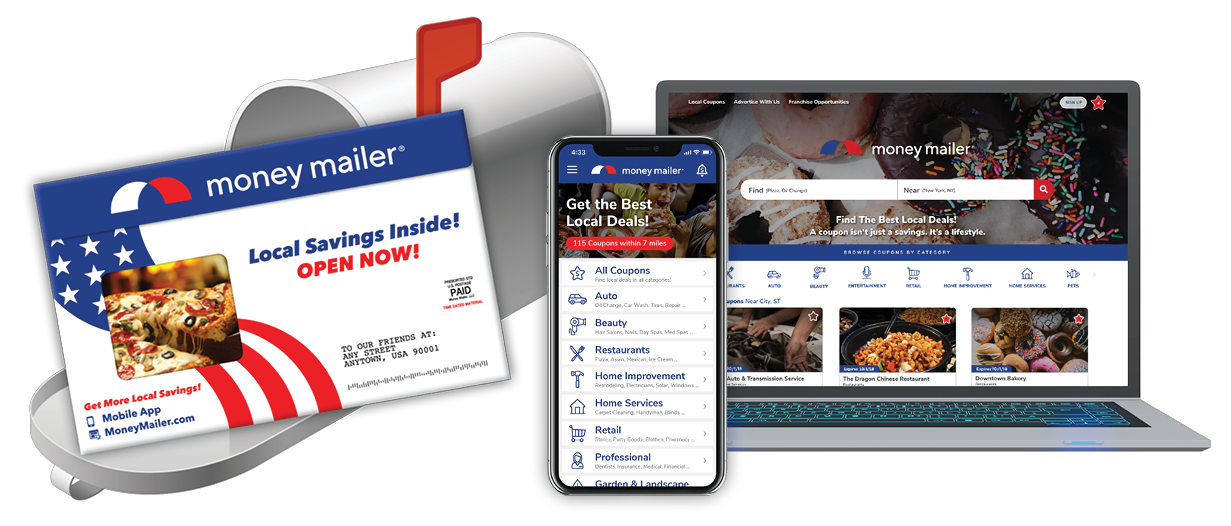 Money Mailer® envelope with app and website